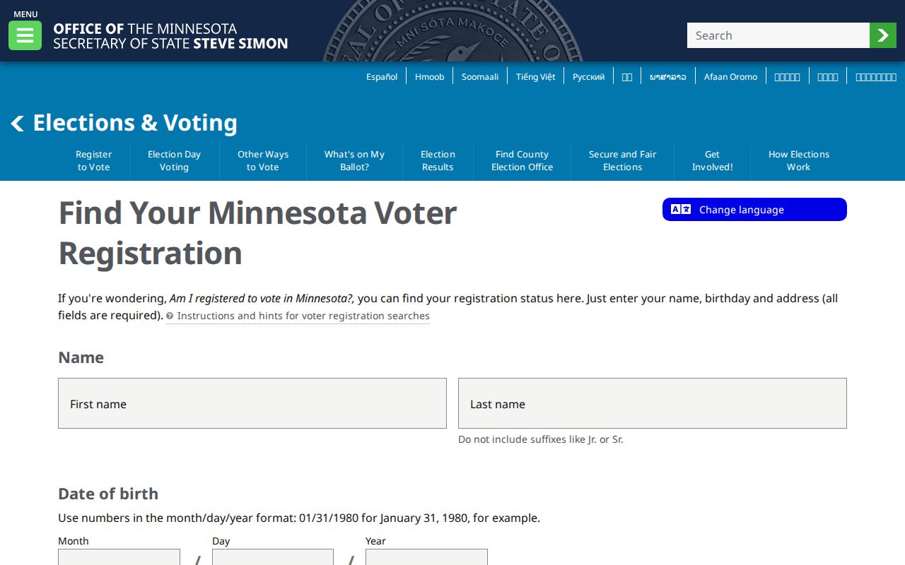 Northfield resident lookup voter registration form