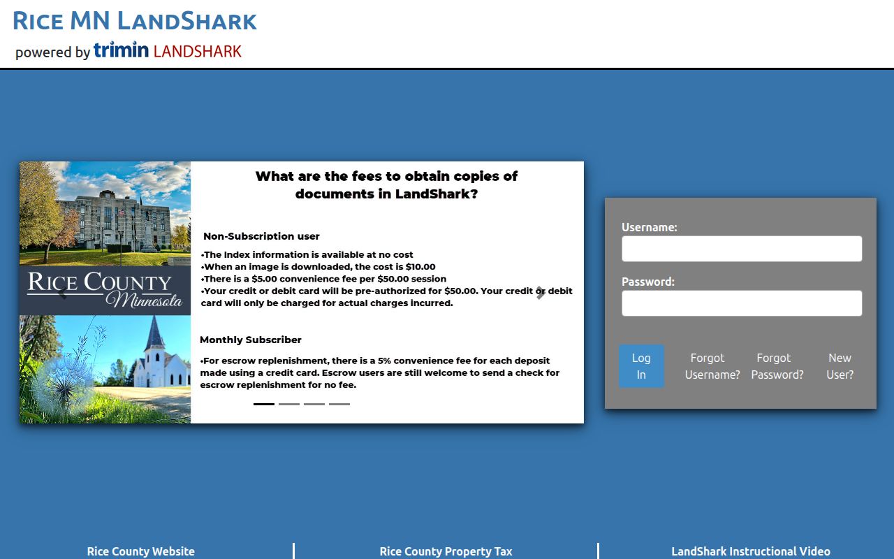 Northfield previous residents deed index at Rice County LandShark